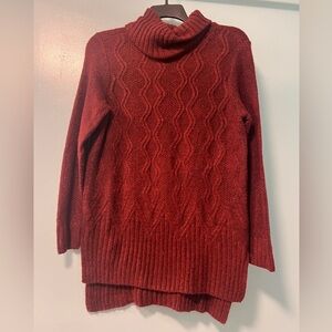 Sonoma Good for Life Red Pullover Cowl Neck Sweater Medium GREAT CONDITION